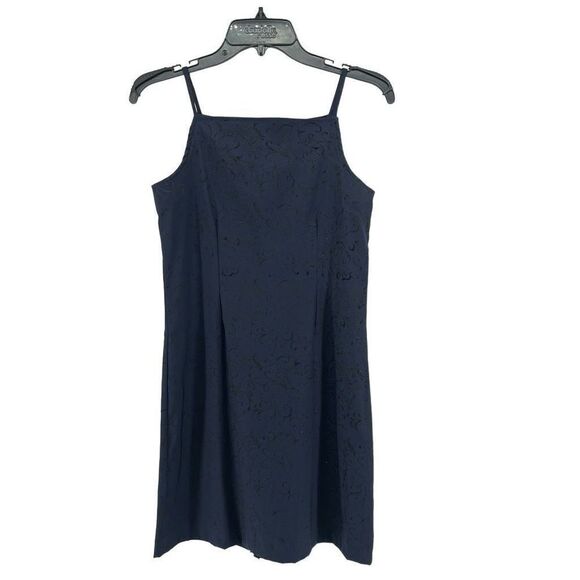 Limited Too Girl’s Y2K Navy Paisley Print Sleeveless Fit & Flare Dress Size 14 - Picture 1 of 14